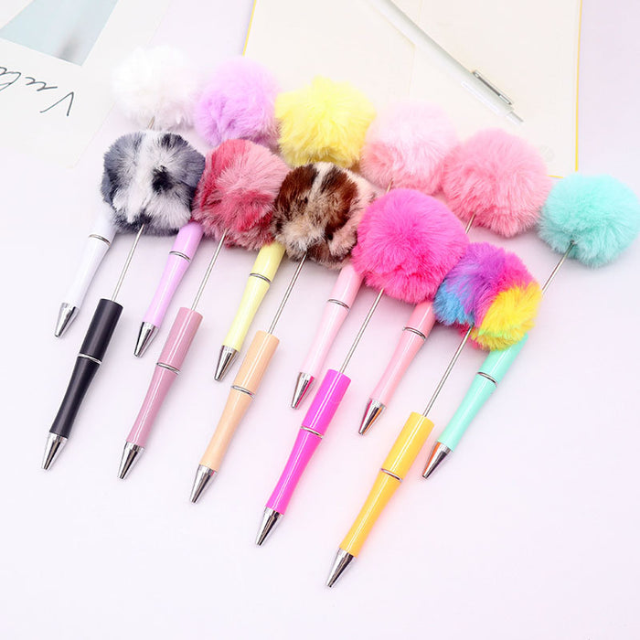 Wholesale Hair Ball Plastic Bead Pen JDC-PN-ChenYu004