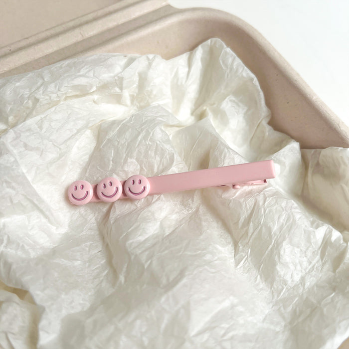 Wholesale Smiling face hair clip, broken hair, forehead bangs, no trace clip, cute hair accessories