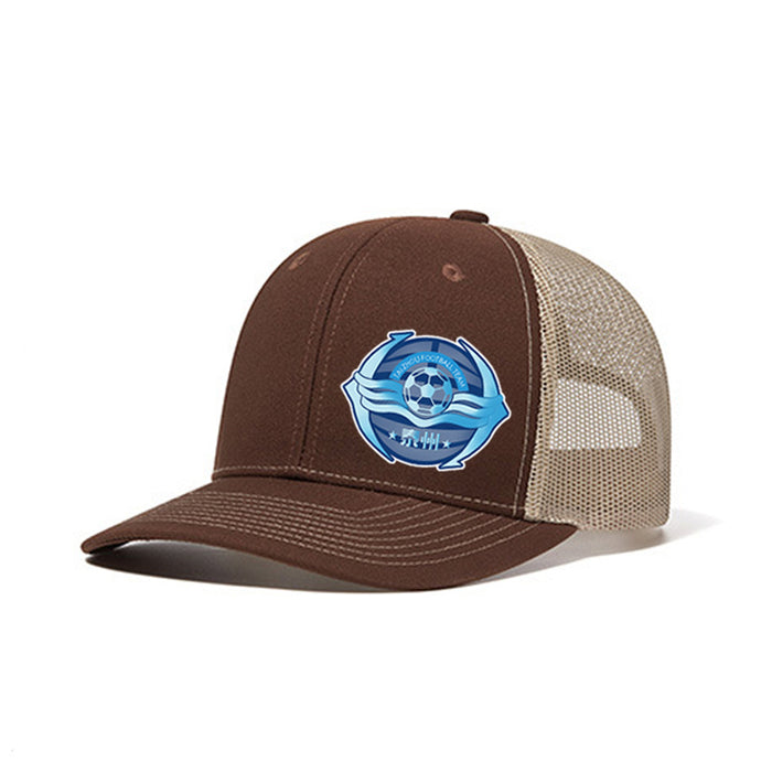 Wholesale football logo hat adult sports leisure mesh hat summer sun protection breathable