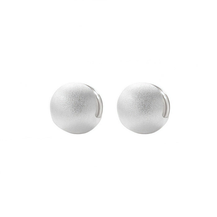 Wholesale Satin brushed ball earrings with a gentle and luxurious feel, versatile ear buckles, round ball earrings, and circles