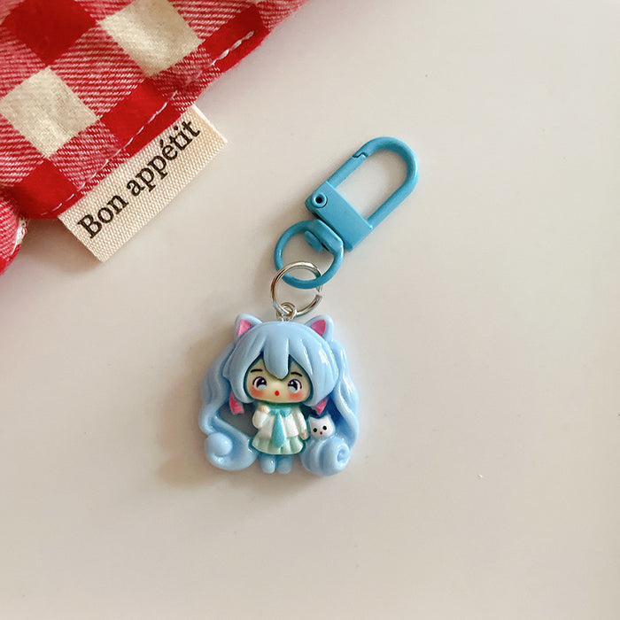 Wholesale Cute cartoon keychain pendant backpack hanging accessory with accessories