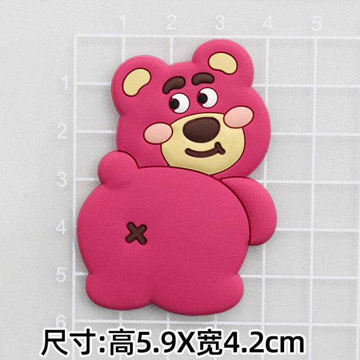Wholesale 5pcs Cartoon bear soft rubber accessories cream rubber mobile phone case hole shoes hair accessories material bag