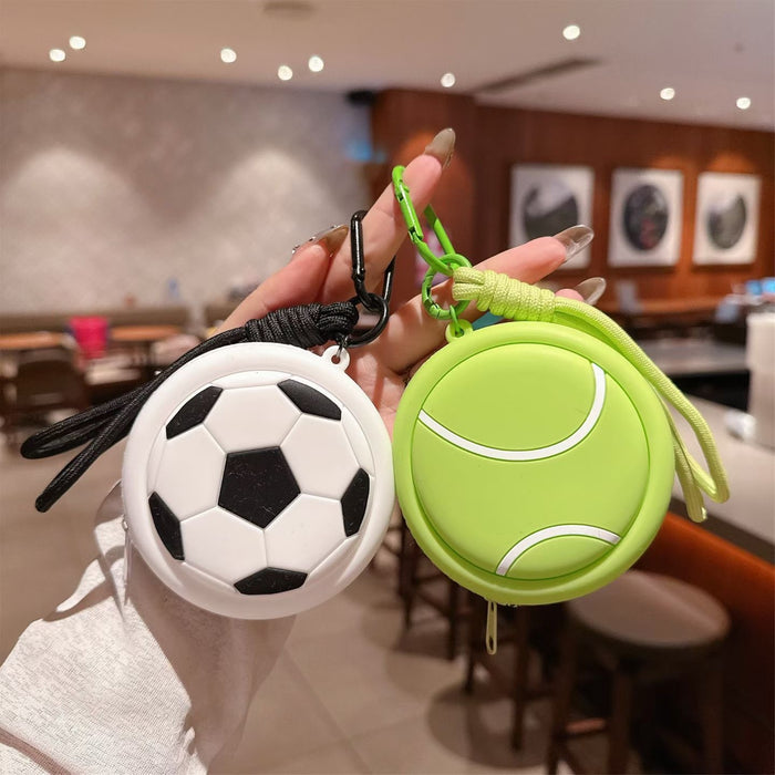 Wholesale Basketball Silicone Coin Purse Cute Bag Charm Sports Series Decorative Accessory Gift