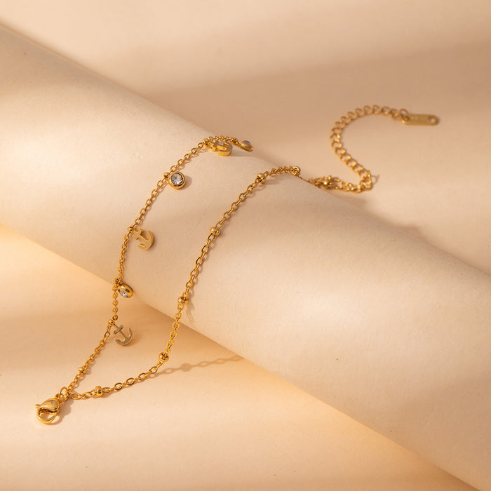 Wholesale Stainless steel fashion diamond bracelet flower geometric