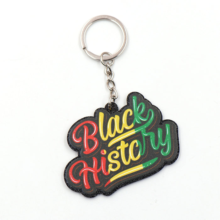 Wholesale Black History Acrylic Tassel Keychain JDC-KC-XiaoYan005