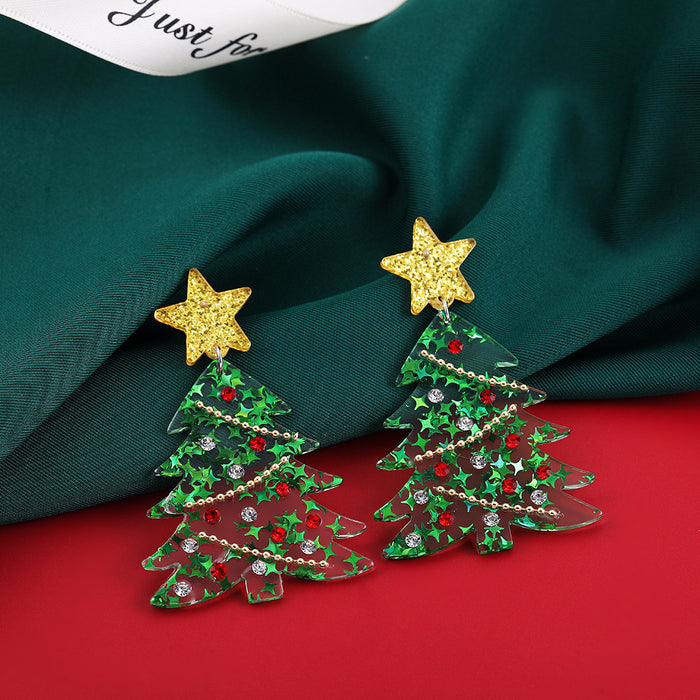 Wholesale Christmas  tree earrings