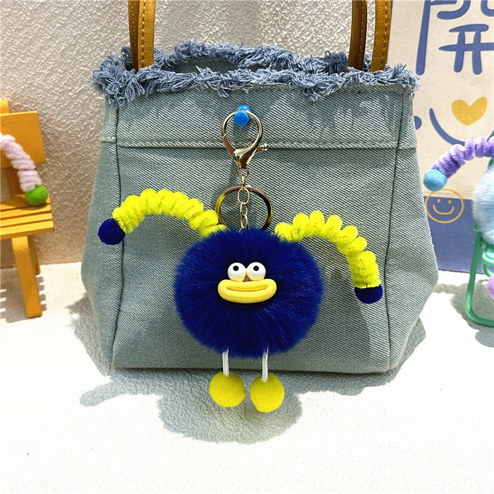 Wholesale Cartoon Key Chain Cute Sausage Mouth Internet Celebrity Schoolbag Pendant Plush Doll Key Chain Hanging Small Gift