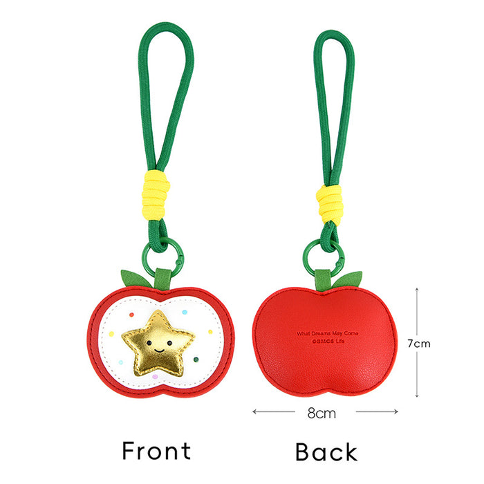 Wholesale Christmas Deer Star Keychain Cute Leather PU Pendant Holiday Gift MOQ≥2