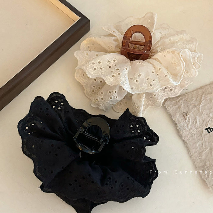 Wholesale French Elegant Lace Large Grasp Hair Quantity Shark Clip Hair Clip Hair Accessories