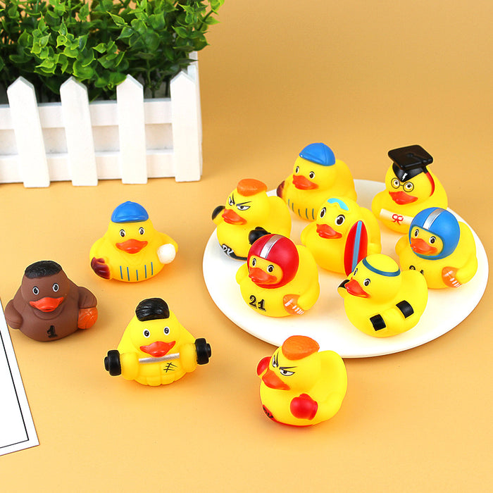 Wholesale Creative duck toy pinch sound baby bath toy