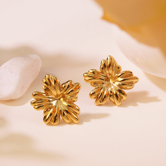 Wholesale Irregular Three-dimensional Flower Earrings JDC-ES-JW008