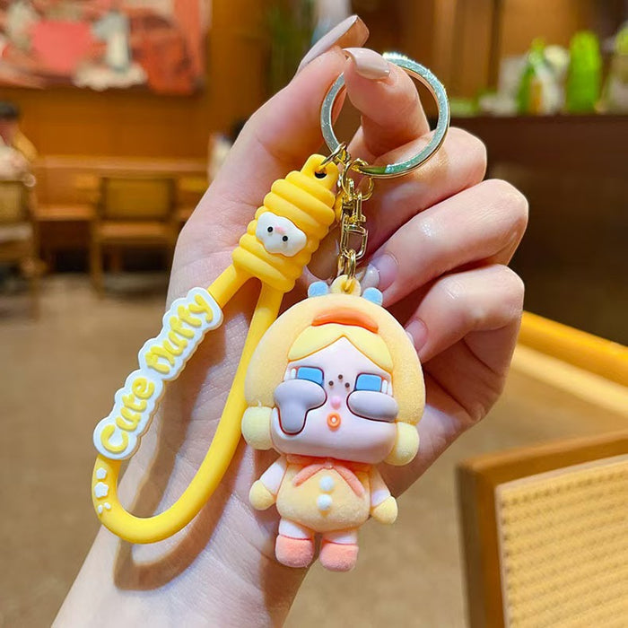 Wholesale  doll key chain tears doll doll bag pendant car key chain trend flocking pendant