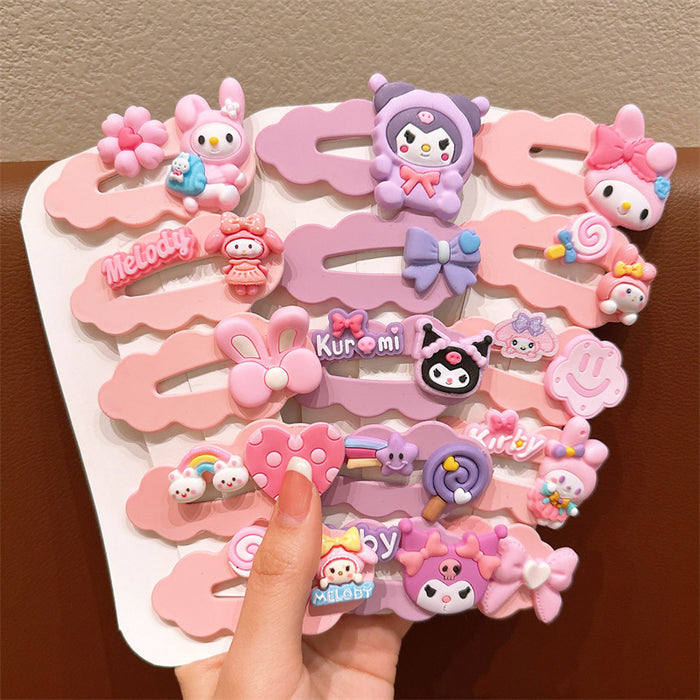 Wholesale Cartoon Children's Soft Glue Hair Clip Set JDC-HC-Jiangx001