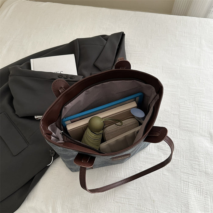 Wholesale Leisure large capacity bag with versatile texture, commuting shoulder bag, hand-held tote bag