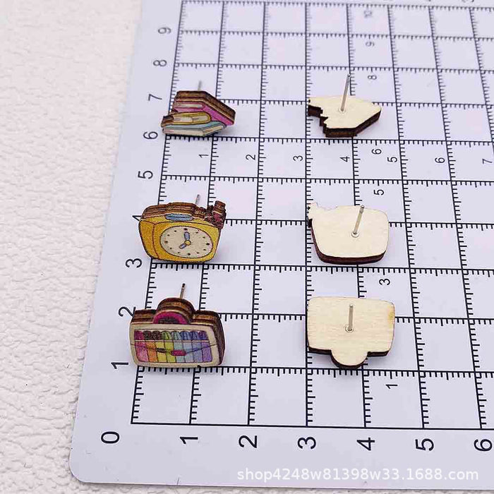 Wholesale Teacher's Day Wooden Earrings JDC-ES-Susheng010