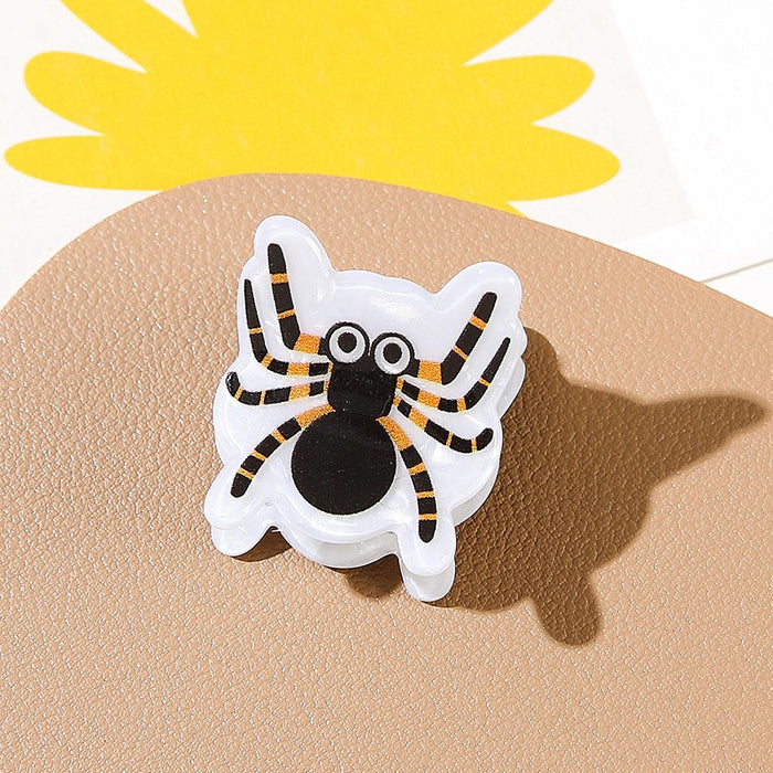 Wholesale Halloween imitation acetate  funny dark style shark clip personality creative pumpkin hairpin ghost clip