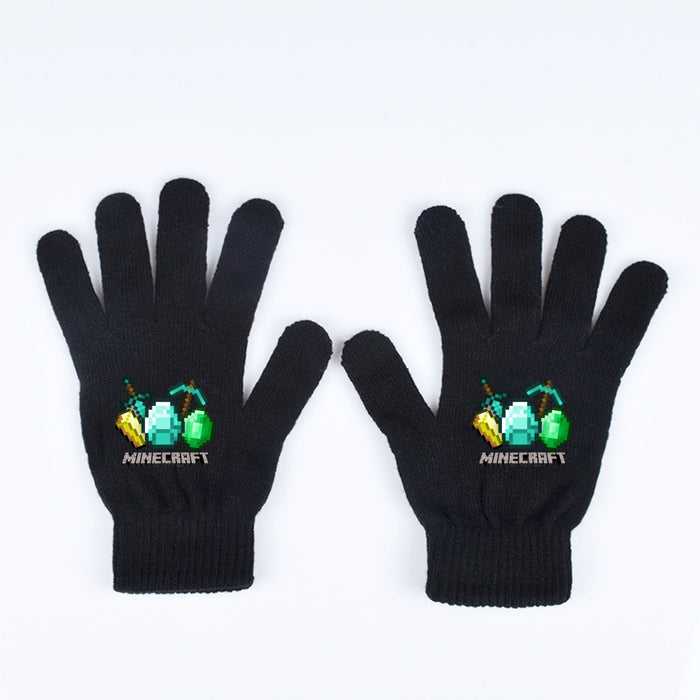 Wholesale Solid color knitted warm mittens