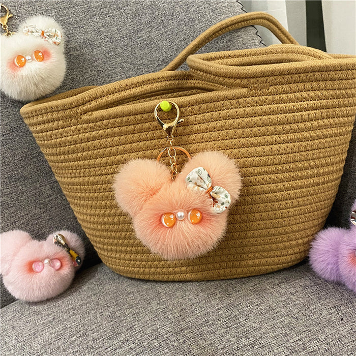 Wholesale Cartoon Keychain Cute Blush Cat Doll Plush Doll Bag Pendant Jewelry Gift
