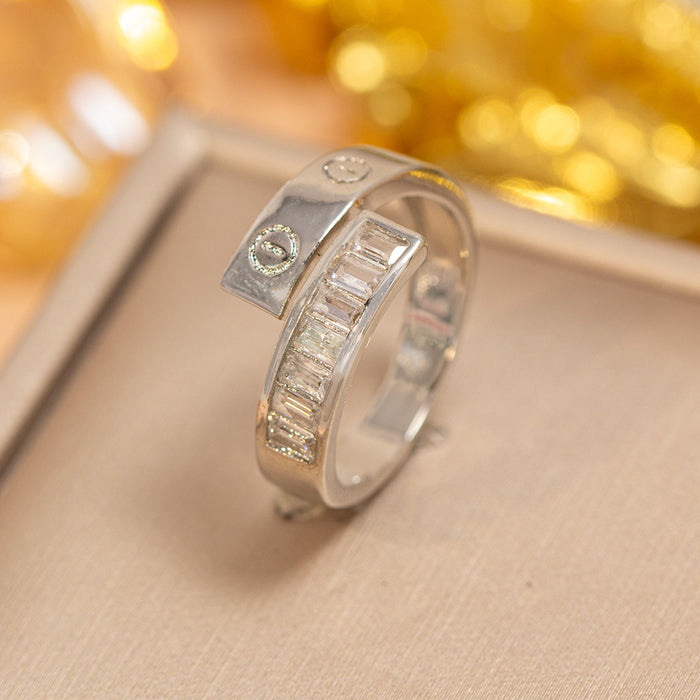 Wholesale Vintage Gold Plated Geometric Hollow Out Ring Adjustable Jewelry Accessory MOQ≥2