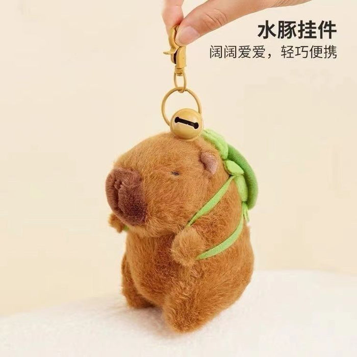 Wholesale Capybara Doll Anti-loss Keychain Pendant Cyber-famous Capybara  Cute Pendant Cute Bag Doll Machine Doll