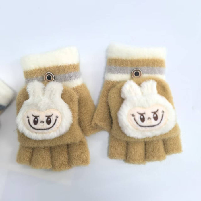 Wholesale Cartoon gloves for children winter flip gloves