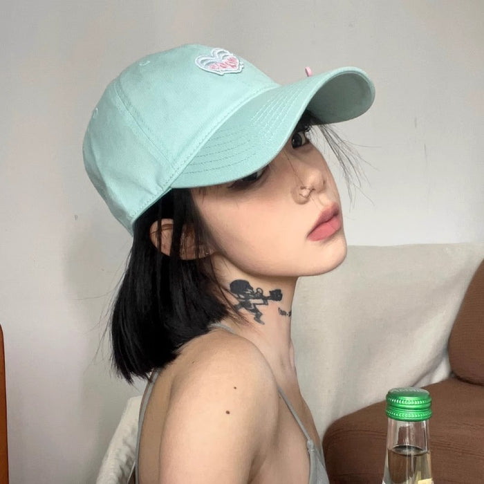 Wholesale Original Love Embroidered Duck Tongue Hat Bow Baseball Hat