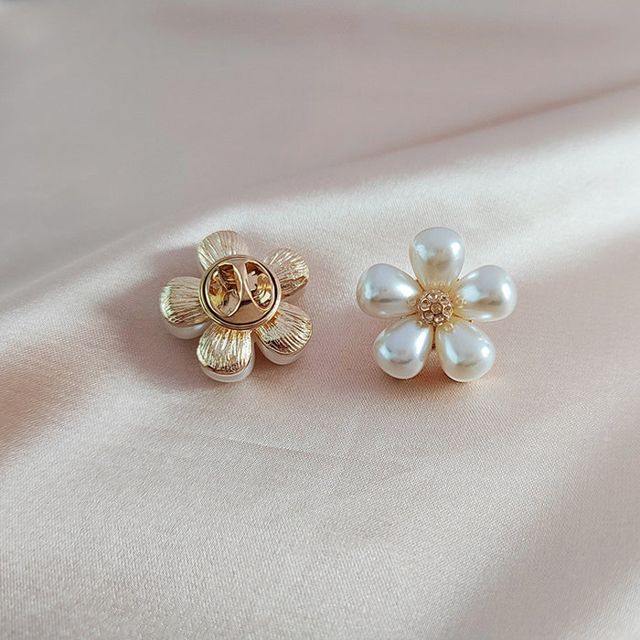 Wholesale Pearl  brooch small button shirt collar pin