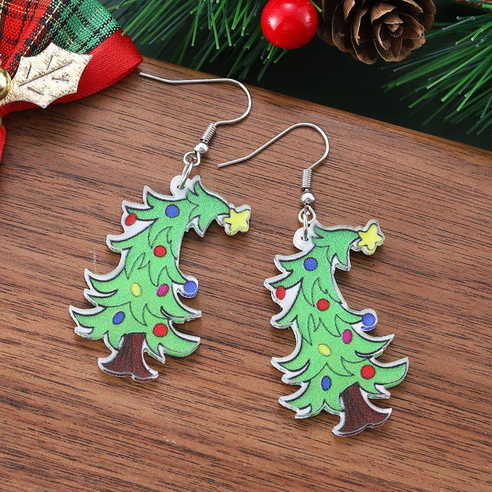 Wholesale Acrylic Christmas Wine Glass Earrings JDC-ES-ChuLian005