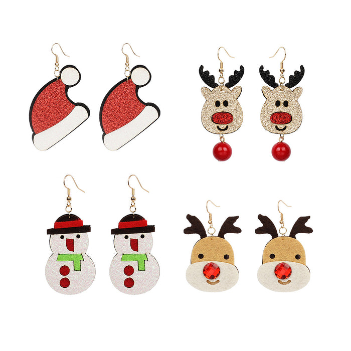 Wholesale Random Christmas Alloy Earrings JDC-ES-YiRan001