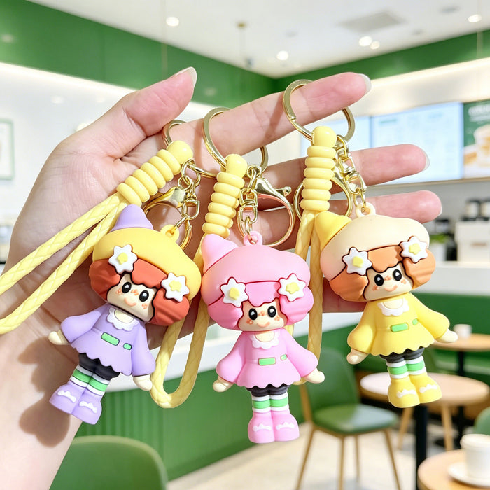 Wholesale Silicone PVC Plush Keychain Chic Decorative Car Key Accessory for Students Perfect Gift