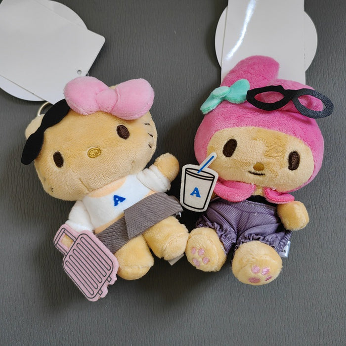 Wholesale Cute suitcase,  travel cat pendant,  plush toy,  toy keychain