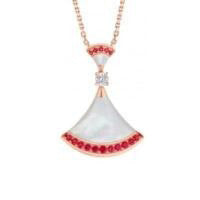 Wholesale Small skirt fan-shaped necklace silver light luxury niche shell