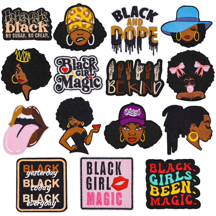 Wholesale Cartoon Animation Black Cloth DIY Patches