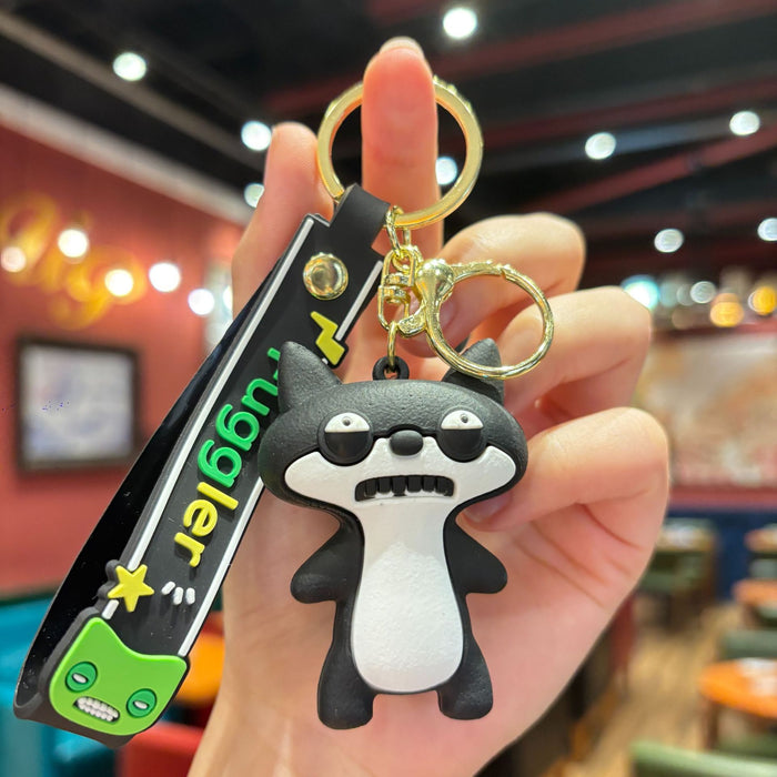 Wholesale Cartoon cute monster series girls cute keychain pendant funny doll keychain student doll small pendant