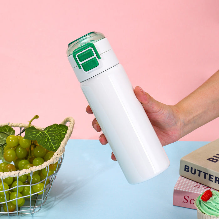 Wholesale Cartoon Double Drinking Cup Stainless Steel Thermos Cup Children' s Water Cup Bounce Lid Straw Cup