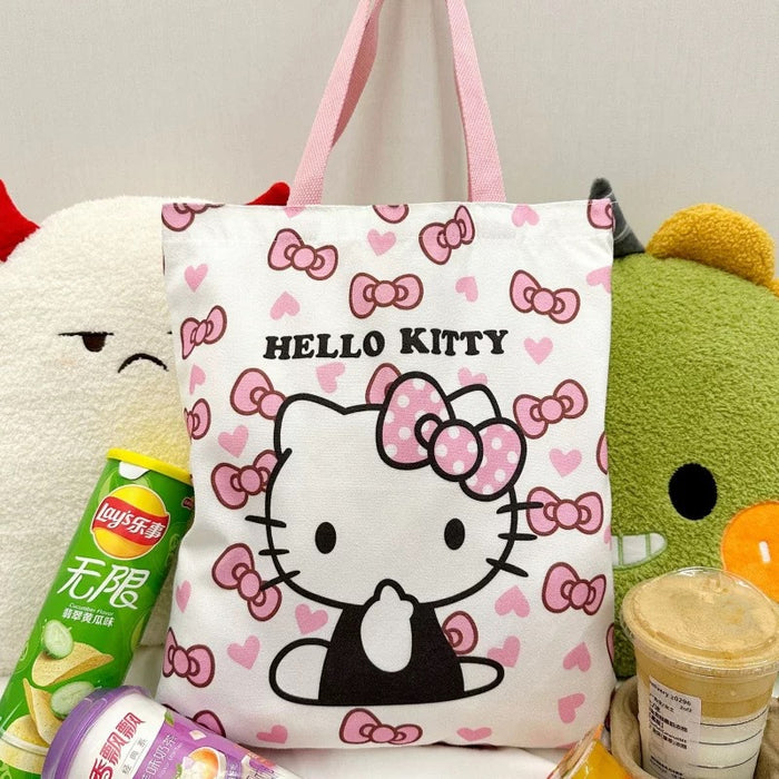 Wholesale Canvas Cute Cat Large Capacity Student Shoulder Bag