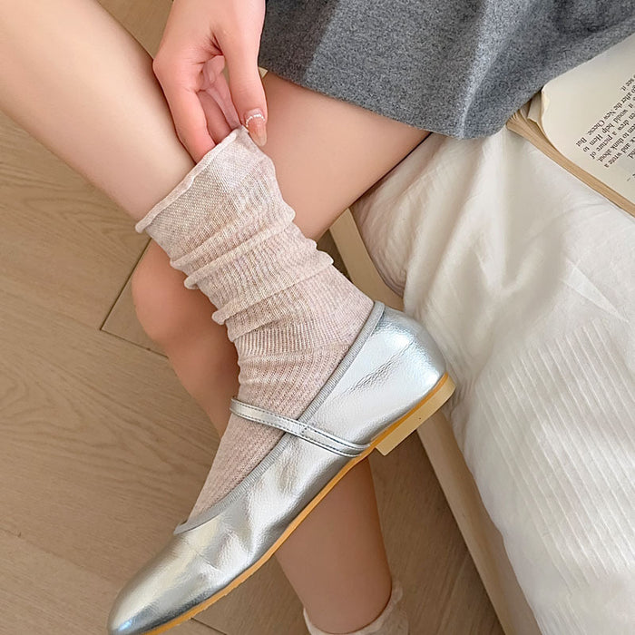 Wholesale Socks, middle tube, stacked socks, thin mesh, breathable