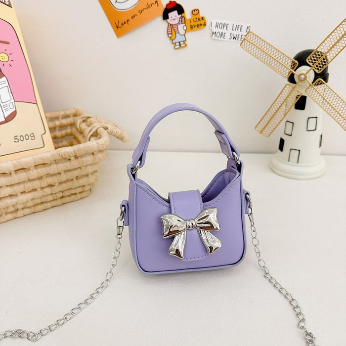 Wholesale Crossbody bag mini children's butterfly fashionable single shoulder PU chain bag
