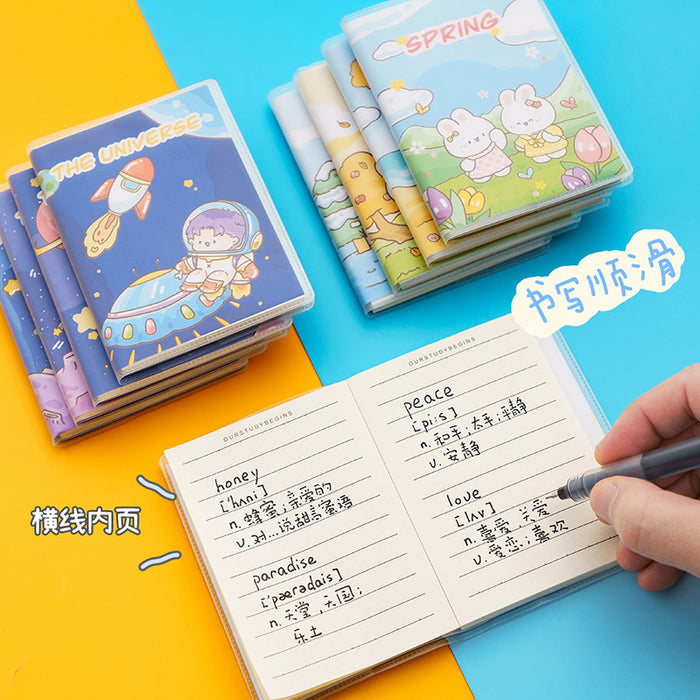 Wholesale 4pcs/set Cute Cartoon Notebooks 4-Pack 60-Page PP Cover Ideal for Office School