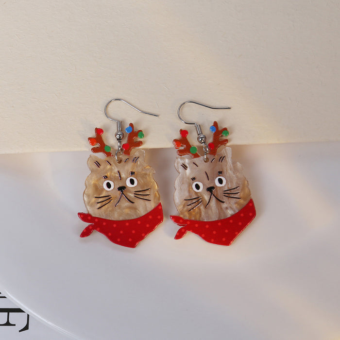 Wholesale  gloves snowman design acrylic earrings