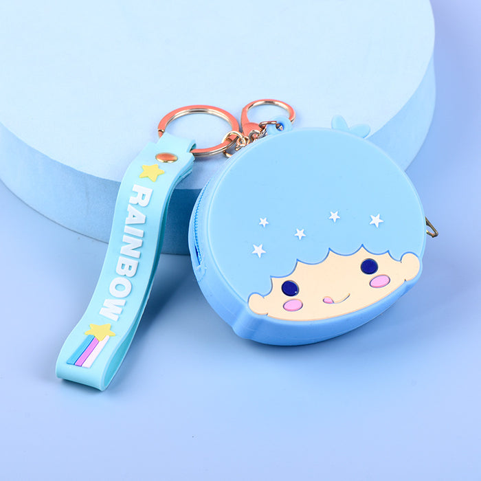 Wholesale Cute Silicone Cartoon Coin Purse Keychain Bag Trendy Unisex Wallet MOQ≥5