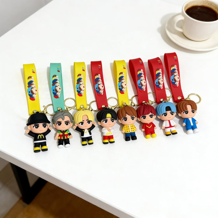 Wholesale Soft Rubber 3D Doll Keychain Backpack Pendant Trendy Decorative Accessory Gift