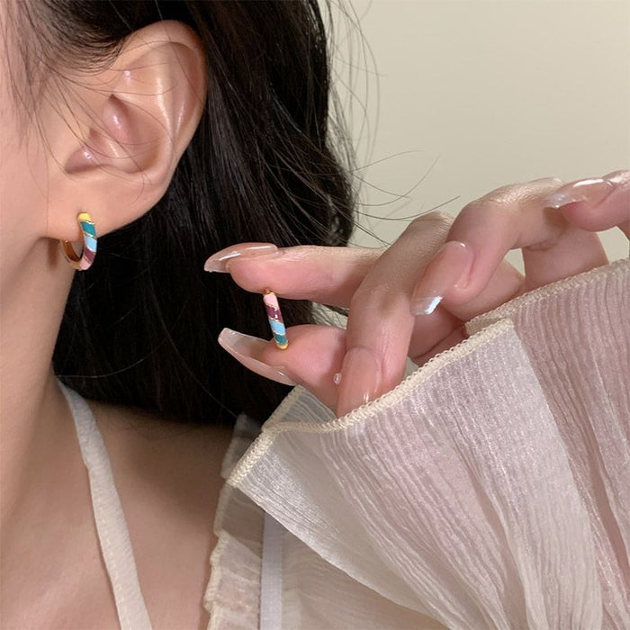 Wholesale Circle earrings for women with a sense of luxury, retro ear loops, and ear buckles