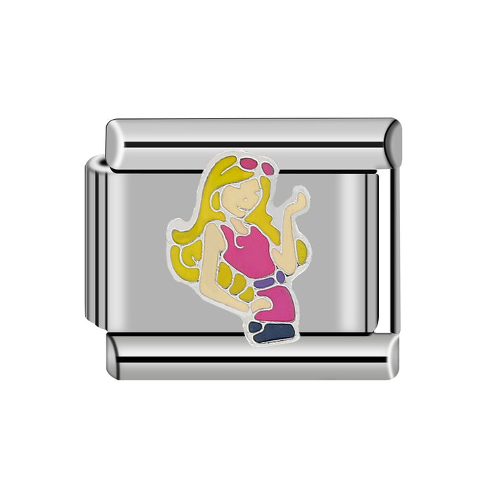 Wholesale Princess embroidered steel  super cute module youth bracelet