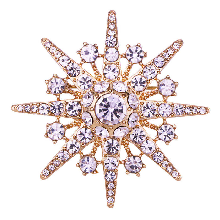 Wholesale snowflake corsage temperament  star ladies brooch accessories