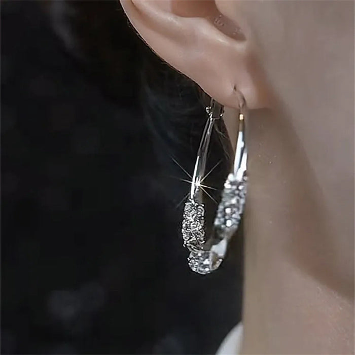 Wholesale Silver Needle Simplicity, Light Luxury, Large Circle Earrings, Women's Luxury, Niche Fashion Earrings, Earrings, Accessories