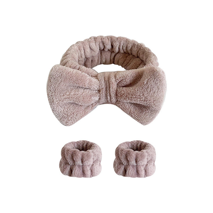 Wholesale Butterfly End Hairband Wristband Set for Women Washing and Beauty Headband Wristband Wristband Hair Accessories Headdress