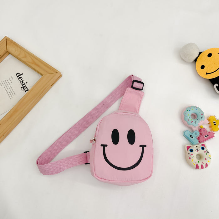 Wholesale Children's Bag Smiley Face Crossbody Bag Boys' Chest Bag Kindergarten Baby Girls' Backpack