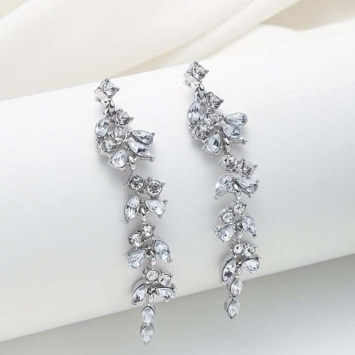 Wholesale Tassel Earrings Inlaid with Zircon Wheat Ears Earrings Personalized Full Diamond Earrings