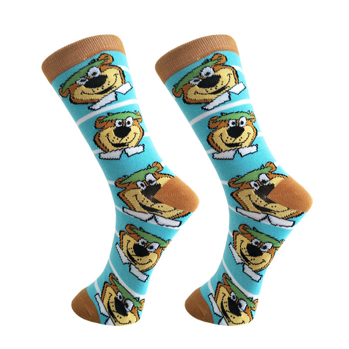 Wholesale Animal Series Cartoon Men's Middle Socks JDC-SK-YiYan079